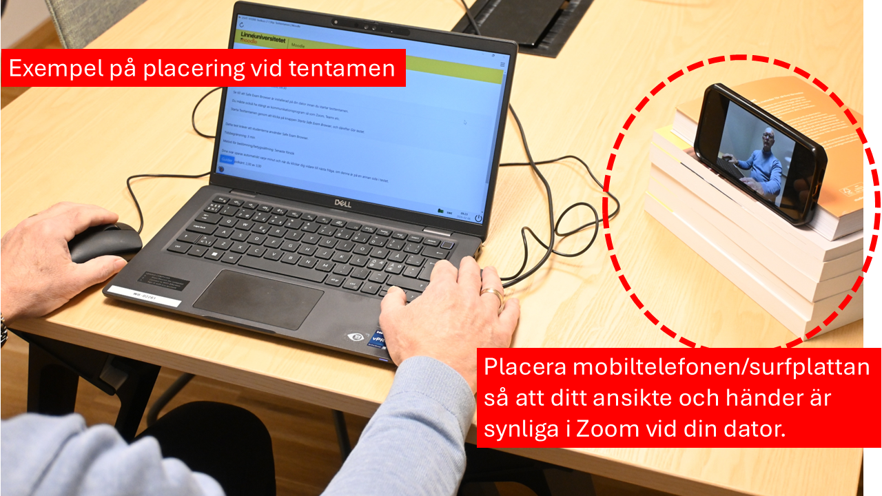 Exempel på placering vid tentamen