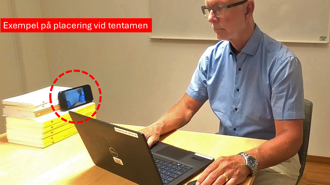 Exempel på placering vid tentamen