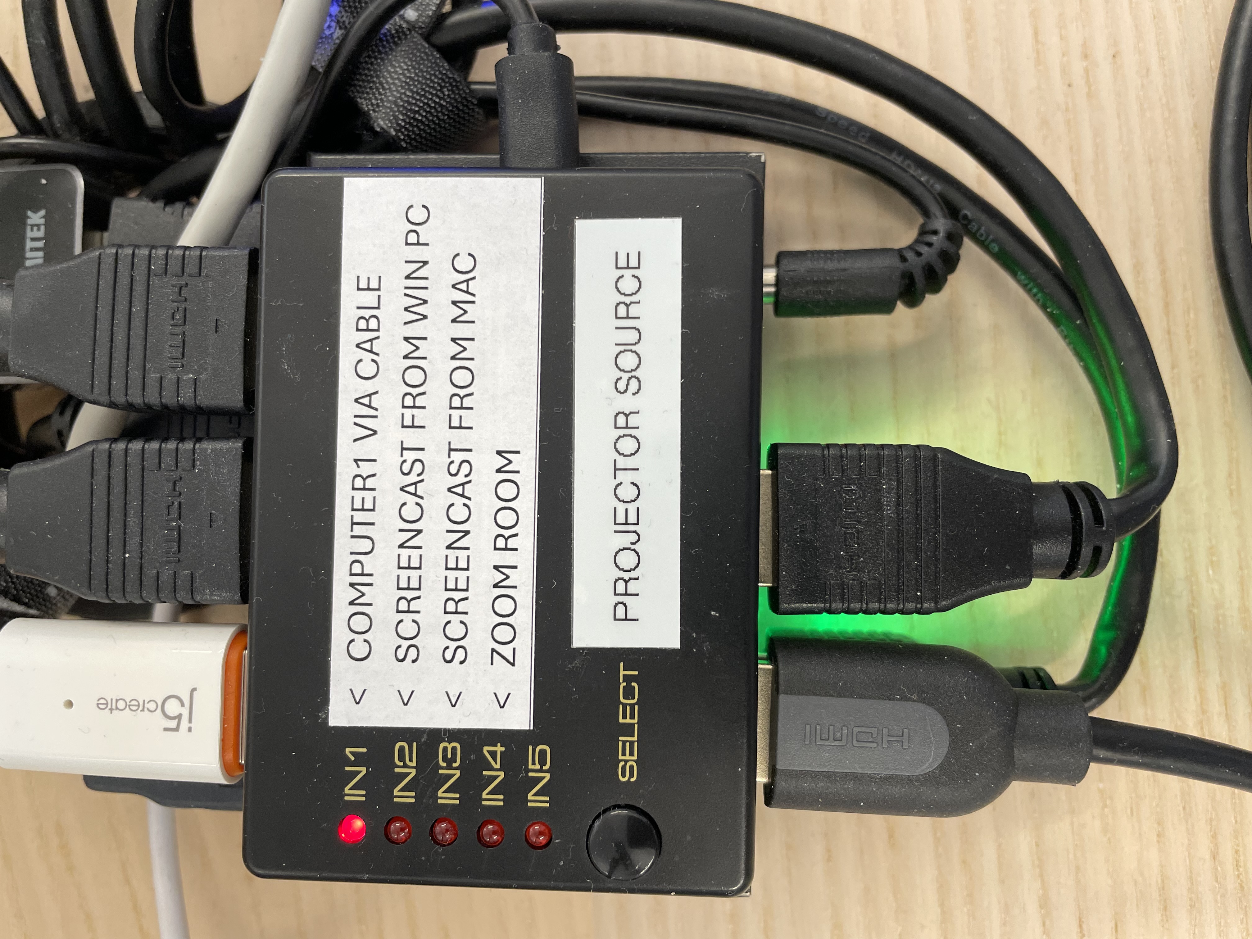 Select projector source